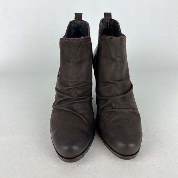 Paul Green Womens Jano Brown Leather Scrunch Chelsea Ankle Boot size US 8.5 UK 6 - Picture 2 of 13
